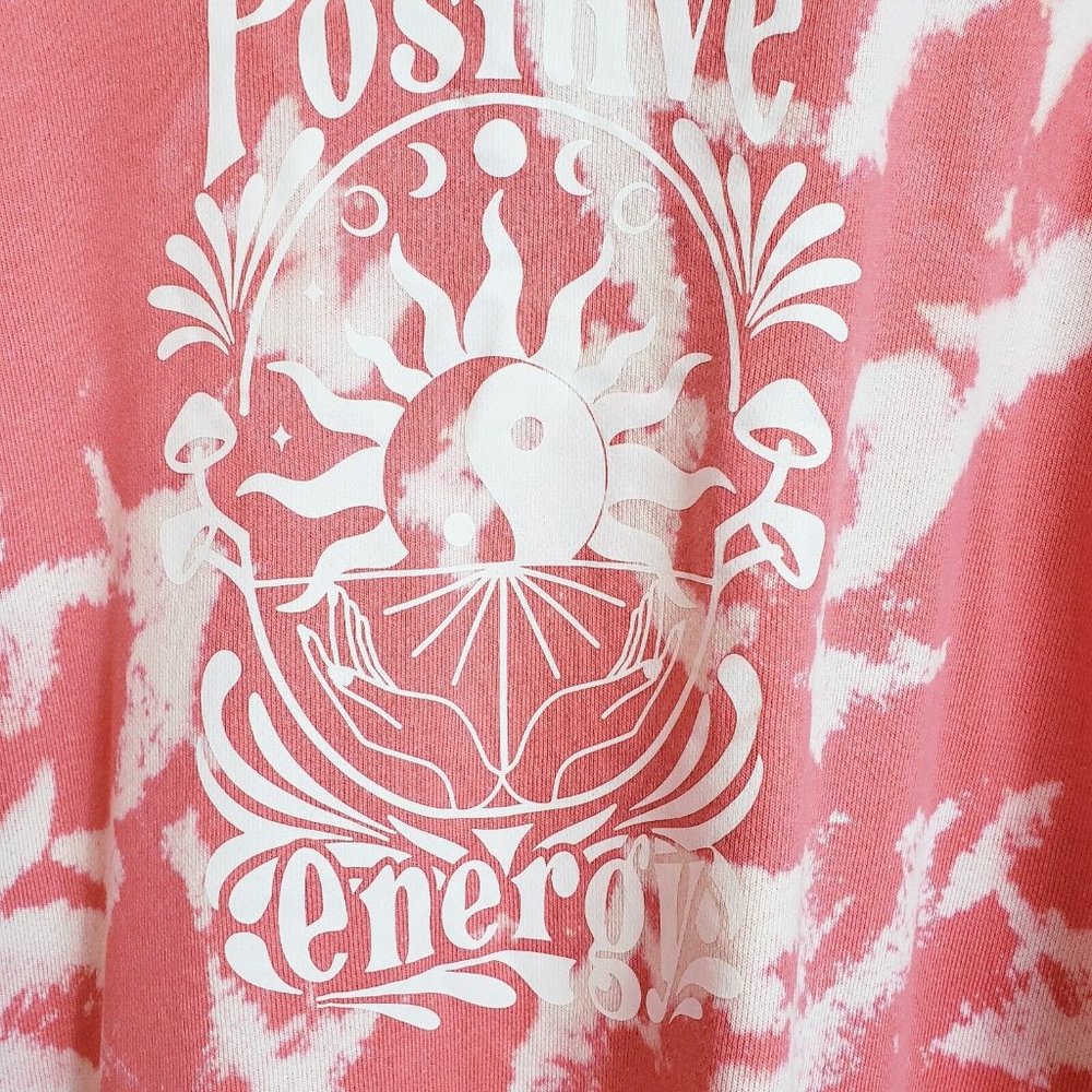 Time & Tru Womens XL Sweatshirt Pink Handcraft Tie-Dyed Graphics Side Slits - Picture 10 of 15